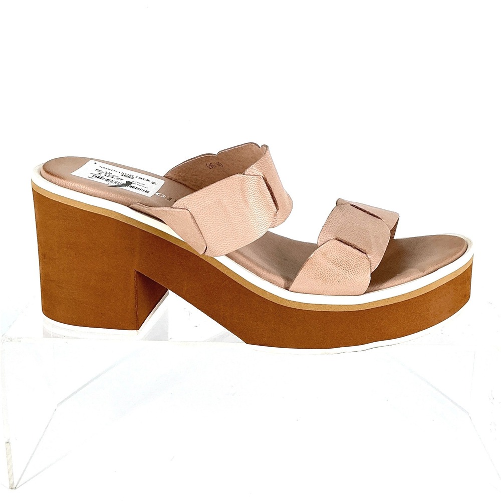 Antelope Size 40 US 9-9.5 Tan Nude Leather Chunky Platform Slide Sandal NEW $189